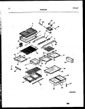 SHELVES AND SUPPORTS Diagram and Parts List for PRT217MCH2  Frigidaire Refrigerator