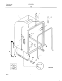 TUB Diagram and Parts List for MDB125RHD2  Uni Dishwasher