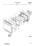 DOOR Diagram and Parts List for GLGF388AQB  Frigidaire Range