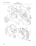 FRONT PANEL/LINT FILTER Diagram and Parts List for GLEQ2170KE0  Frigidaire Dryer