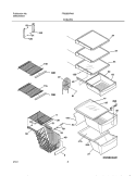 SHELVES Diagram and Parts List for FRS26KR4AB1  Frigidaire Refrigerator
