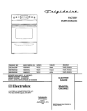 COVER Diagram and Parts List for GSE3WZCBB  Frigidaire Range