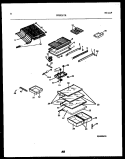 SHELVES AND SUPPORTS Diagram and Parts List for FPEZ21TRW0  Frigidaire Refrigerator