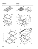 SHELVES Diagram and Parts List for FRT18H6CSK0  Frigidaire Refrigerator