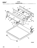 CONTROLS / TOP PANEL Diagram and Parts List for GDE546RFS0  Gibson Dryer