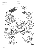 SHELVES Diagram and Parts List for FRT22KR4JW1  Frigidaire Refrigerator