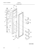 FREEZER DOOR Diagram and Parts List for FRS23KF6EM7  Frigidaire Refrigerator