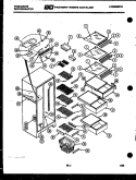 SHELVES AND SUPPORTS Diagram and Parts List for FPE22V3AA1  Frigidaire Refrigerator