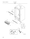 CABINET Diagram and Parts List for FFU1724DW4  Frigidaire Freezer