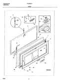 DOOR Diagram and Parts List for FFC20D7HW3  Frigidaire Freezer