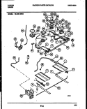 BURNER, MANIFOLD AND GAS CONTROL Diagram and Parts List for 30-3851-00-04  Tappan Range