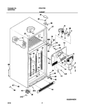 CABINET Diagram and Parts List for FRT21P6BSB2  Frigidaire Refrigerator