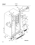 CABINET Diagram and Parts List for FRS26F5AQ6  Frigidaire Refrigerator