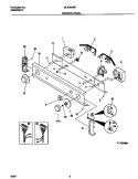 CONTROL PANEL Diagram and Parts List for MLXG42REW2  Frigidaire Washer Dryer Combo