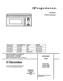 COVER Diagram and Parts List for GLMV168KB3  Frigidaire Microwave
