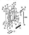 CABINET PARTS Diagram and Parts List for RS249JCD0  Frigidaire Refrigerator