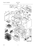 BODY Diagram and Parts List for E30DF7CGPS2  Electrolux Range