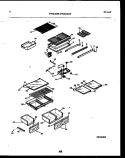 SHELVES AND SUPPORTS Diagram and Parts List for FPGS18TIPLL0  Frigidaire Refrigerator