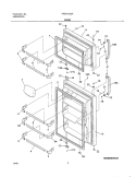 DOOR Diagram and Parts List for FRT21KD3AW1  Frigidaire Refrigerator
