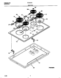 BODY / TOP Diagram and Parts List for TEC6X3XCC1  Tappan Cooktop