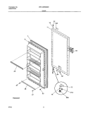 DOOR Diagram and Parts List for WFU14FK3BW0  Westinghouse Freezer