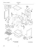 BODY Diagram and Parts List for CFEF3005LWA  Frigidaire Range