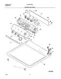 CONTROLS / TOP PANEL Diagram and Parts List for GLGR341AS2  Frigidaire Dryer