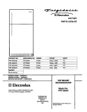 COVER Diagram and Parts List for FRT18B5AT6  Frigidaire Refrigerator
