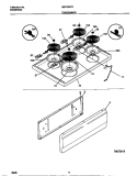TOP / DRAWER Diagram and Parts List for MEF300PXWA  Frigidaire Range