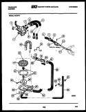PUMP, WATER VALVE AND WATER INLET Diagram and Parts List for WCISFW0  Frigidaire Washer
