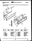 BACKGUARD Diagram and Parts List for PGF716HXW4  Frigidaire Range