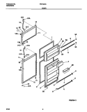 DOOR Diagram and Parts List for FRT16JRCD0  Frigidaire Refrigerator