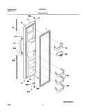 FREEZER DOOR Diagram and Parts List for GRS23F5AW3  Gibson Refrigerator