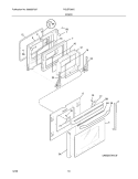 DOOR Diagram and Parts List for PGLEF385CB3  Frigidaire Range
