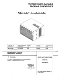 COVER Diagram and Parts List for FAC054K7A2  Frigidaire Air Conditioner