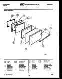 DOOR PARTS Diagram and Parts List for G30LPNL1  Frigidaire Range
