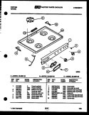 COOKTOP PARTS Diagram and Parts List for 32-2637-08-03  Tappan Range
