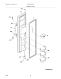 FREEZER DOOR Diagram and Parts List for WRS23W0AWD  Westinghouse Refrigerator