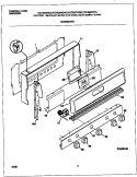 BACKGUARD Diagram and Parts List for FGF334BGDG  Frigidaire Range
