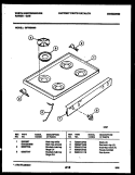 COOKTOP PARTS Diagram and Parts List for GF750NW6  Frigidaire Range