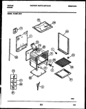 LOWER BODY PARTS Diagram and Parts List for 72-3651-23-01  Tappan Range