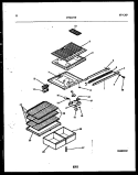 SHELVES AND SUPPORTS Diagram and Parts List for FPD17TPH0  Frigidaire Refrigerator