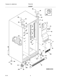 CABINET Diagram and Parts List for FRS3LR5EM1  Frigidaire Refrigerator