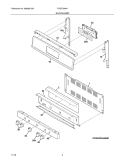 BACKGUARD Diagram and Parts List for FGGF3054KBK  Frigidaire Range