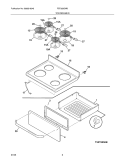 TOP/DRAWER Diagram and Parts List for FEF352GMB  Frigidaire Range