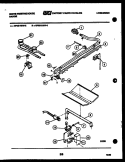 BURNER, MANIFOLD AND GAS CONTROL Diagram and Parts List for GF521HXD3  Frigidaire Range
