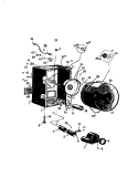 CABINET, DRUM, HEATER HOUSING Diagram and Parts List for DG640JXW1  Frigidaire Dryer