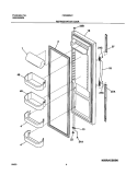 REFRIGERATOR DOOR Diagram and Parts List for FRS26R4CW1  Frigidaire Refrigerator