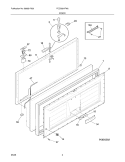 DOOR Diagram and Parts List for FCCS201FW2  Frigidaire Freezer