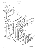 DOOR Diagram and Parts List for FRT18QRHW3  Frigidaire Refrigerator